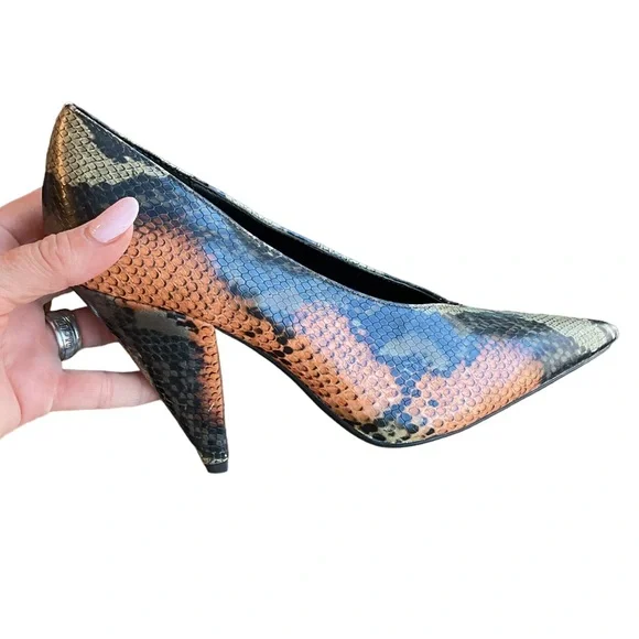 Mango Shoes 84mango Limited Edition Snakeskin Print Pointed